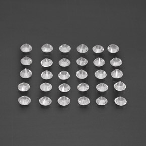 Pedras preciosas de safira branco natural de  ct, corte redondo, VVS-VS