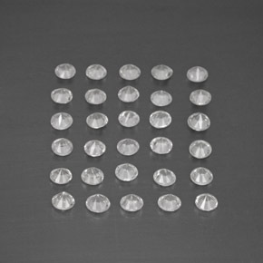 Pedras preciosas de safira branco natural de  ct, corte redondo, VVS-VS