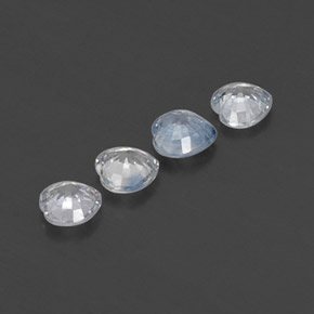Pedras preciosas de safira branco natural de  ct, formato de coração, VVS-VS