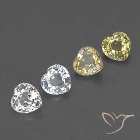 Pedras preciosas de Safira Multicolorido natural de 1.33 ct, Coração, VVS
