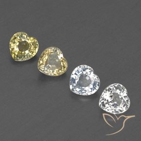Pedras preciosas de Safira Multicolorido natural de 1.33 ct, Coração, VVS