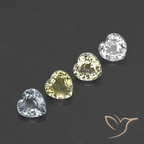 Pedras preciosas de Safira Multicolorido natural de 1.08 ct, Coração, VVS-VS