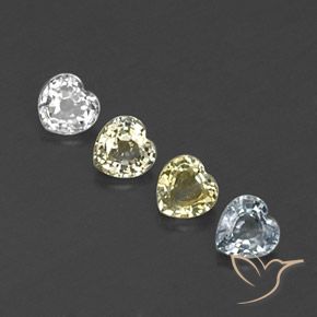 Pedras preciosas de Safira Multicolorido natural de 1.08 ct, Coração, VVS-VS