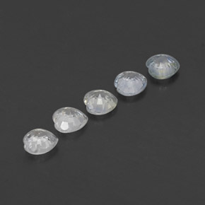 Pedras preciosas de safira branco natural de  ct, formato de coração, VVS-VS