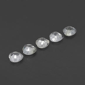 Pedras preciosas de safira branco natural de 1,70 ct, formato de coração, VVS