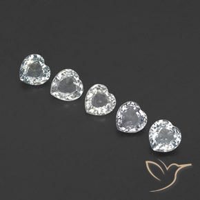 Pedras preciosas de Safira Branco azulado natural de 1.87 ct, Coração, VVS