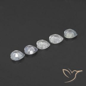 Pedras preciosas de Safira Branco azulado natural de 1.87 ct, Coração, VVS