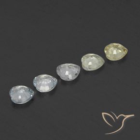 Pedras preciosas de Safira Multicolorido natural de 1.62 ct, Coração, VVS-VS