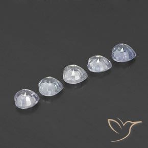 Pedras preciosas de Safira Branco azulado natural de 1.75 ct, Coração, VVS-VS