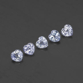 Pedras preciosas de safira azul natural de  ct, formato de coração, VVS