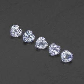 Pedras preciosas de safira azul natural de  ct, formato de coração, VVS