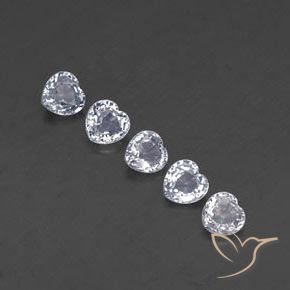 Pedras preciosas de Safira Branco azulado natural de 1.74 ct, Coração, VVS