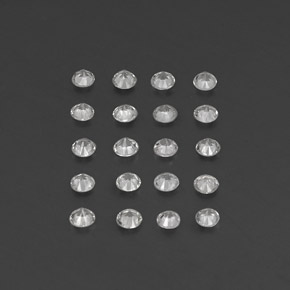 Pedras preciosas de safira branco natural de  ct, corte redondo, VVS-VS