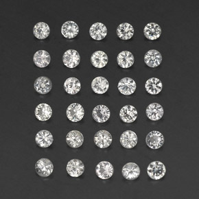 Pedras preciosas de safira branco natural de  ct, corte redondo, VVS-VS