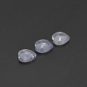Pedras preciosas de safira branco natural de  ct, formato de coração, VVS-VS