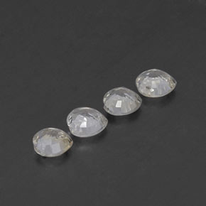 Pedras preciosas de safira branco natural de 1,58 ct, formato de coração, VVS-VS