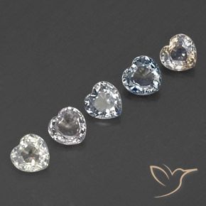 Pedras preciosas de Safira Multicolorido natural de 1.60 ct, Coração, VVS-VS