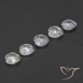 Pedras preciosas de Safira Branco azulado natural de 1.69 ct, Coração, VVS-VS