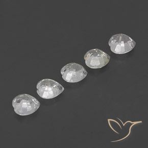Pedras preciosas de Safira branco quente natural de 1.59 ct, Coração, VVS-VS