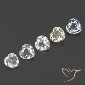 Pedras preciosas de Safira Multicolorido natural de 2.13 ct, Coração, VVS-VS