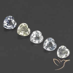 Pedras preciosas de Safira Multicolorido natural de 2.13 ct, Coração, VVS-VS