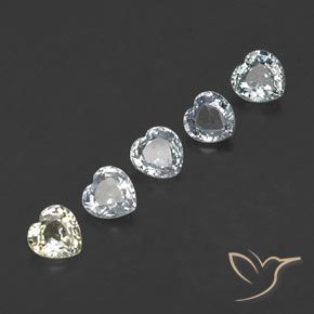 Pedras preciosas de safira multicolorido natural de 1,74 ct, formato de coração, VVS-VS