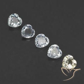 Pedras preciosas de safira multicolorido natural de 1,74 ct, formato de coração, VVS-VS