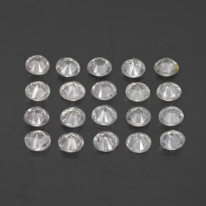 Pedras preciosas de safira branco natural de  ct, corte redondo, VVS-VS
