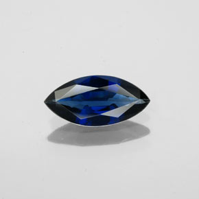 Safira azul natural 0,72ct, marquise, VS