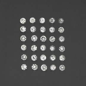 Pedras preciosas de safira branco natural de  ct, corte redondo, VVS-VS