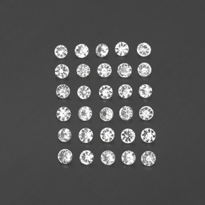 Pedras preciosas de safira branco natural de  ct, corte redondo, VVS-VS