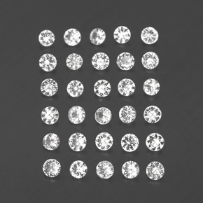 Pedras preciosas de safira branco natural de  ct, corte redondo, VVS-VS