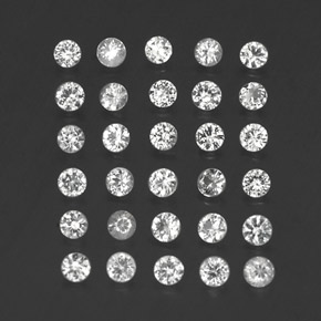 Pedras preciosas de safira branco natural de  ct, corte redondo, VVS-VS