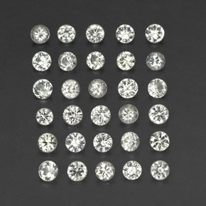 Pedras preciosas de safira branco natural de  ct, corte redondo, VVS-VS