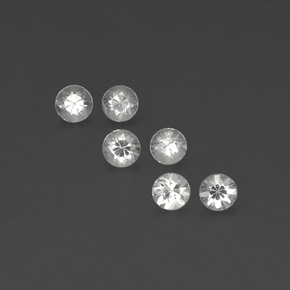 Pedras preciosas de safira branco natural de  ct, corte redondo, VVS-VS