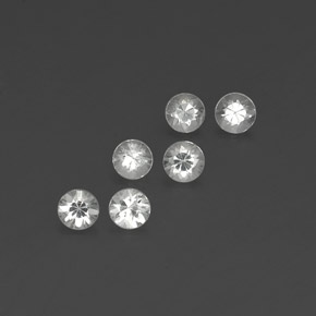 Pedras preciosas de safira branco natural de  ct, corte redondo, VVS-VS