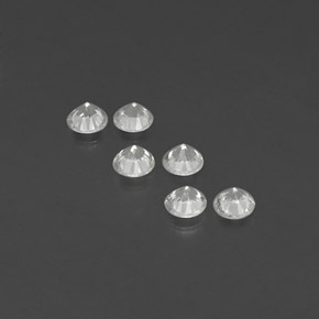 Pedras preciosas de safira branco natural de  ct, corte redondo, VVS-VS
