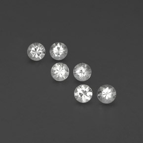 Pedras preciosas de safira branco natural de  ct, corte redondo, VVS-VS