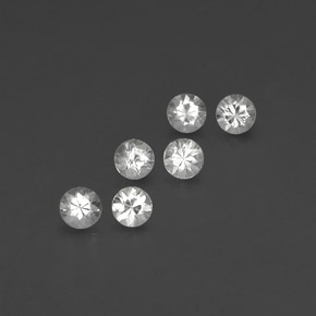 Pedras preciosas de safira branco natural de  ct, corte redondo, VVS-VS