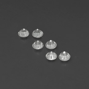 Pedras preciosas de safira branco natural de  ct, corte redondo, VVS-VS