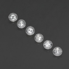 Pedras preciosas de safira branco natural de  ct, corte redondo, VVS-VS