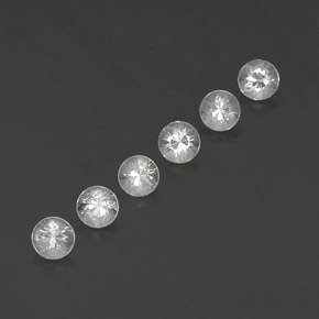 Pedras preciosas de safira branco natural de  ct, corte redondo, VVS-VS