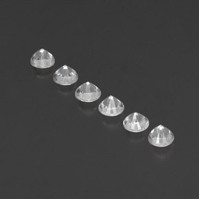 Pedras preciosas de safira branco natural de  ct, corte redondo, VVS-VS