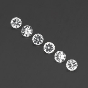 Pedras preciosas de safira branco natural de  ct, corte redondo, VVS-VS