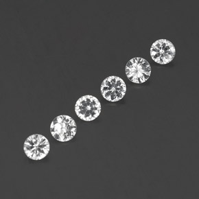 Pedras preciosas de safira branco natural de  ct, corte redondo, VVS-VS