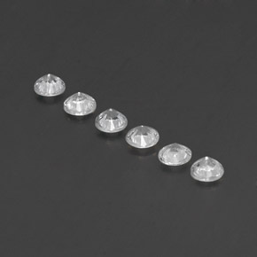 Pedras preciosas de safira branco natural de  ct, corte redondo, VVS-VS