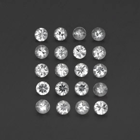 Pedras preciosas de safira branco natural de 3,19 ct, corte redondo, VVS-VS