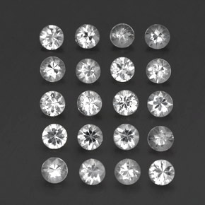 Pedras preciosas de safira branco natural de 3,19 ct, corte redondo, VVS-VS
