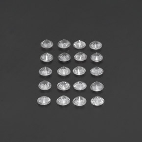 Pedras preciosas de safira branco natural de  ct, corte redondo, VVS-VS