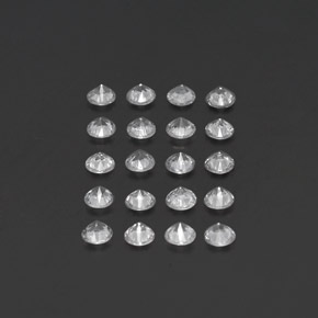 Pedras preciosas de safira branco natural de  ct, corte redondo, VVS-VS